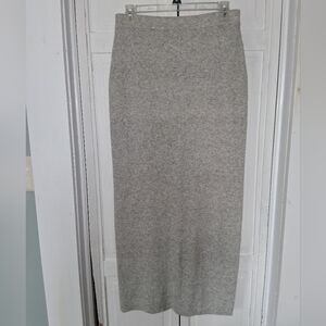 Lecomte Italy Chic Gray Wool Pencil Skirt for Women